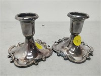 Lead Coroner Plate Candlestick Holders