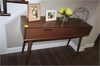 2 Drawer Sofa Table w/ decor items