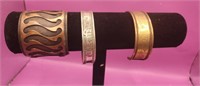 Lot of 3  Copper & Brass Cuff OM Bracelets