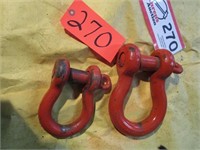 Two Screw Shackles (1) 1-1/2", (1) 1-1/8"