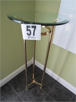 42" Tall x 8" Round Glass & Metal Stand