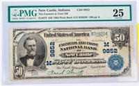 Coin $50 New Castle Indiana Note PMG 25 (TLL)