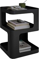 XIV Side Table  3 Tier  No Assembly  Black