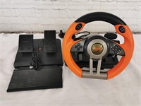 Realistic Racing Wheel with Gas and Brake: New