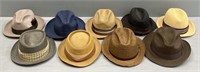 Gentleman's Fashion Hats Lot Collection