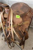 16"seat saddle w/bridle & blanket-stand Not