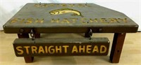 National Fish Hatchery Wooden Sign Coffee Table