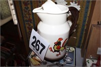 Red Rooster Tea Pitcher (Poppytrail by Metlox)