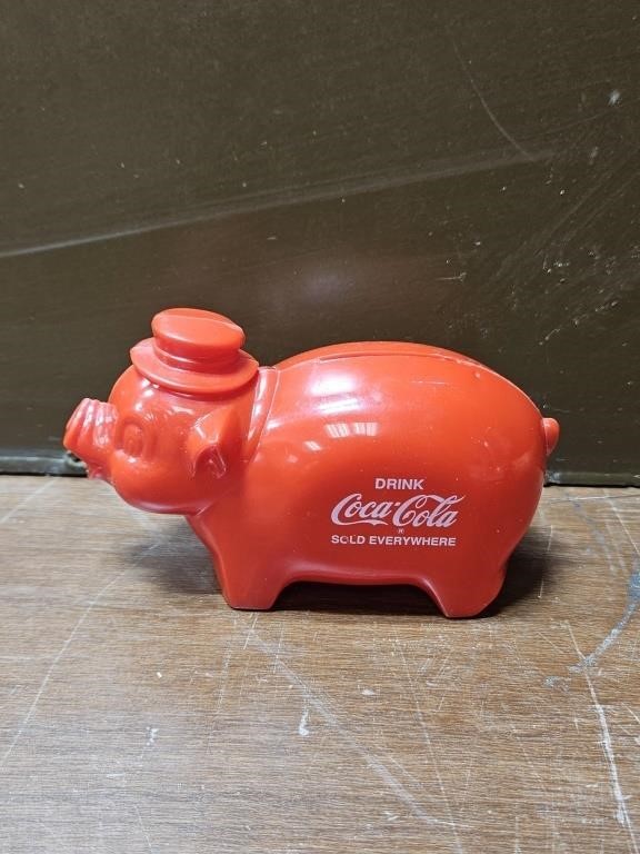 Plastic Coca-Cola Pig Bank