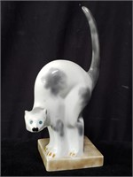 Limoges (France) porcelain cat figurine