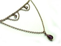 Fabulous Edwardian Amethyst Festoon Necklace!