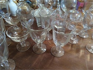 Collection of clear glass pieces