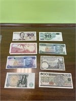 Lot of World Trade Money Bank Notes