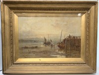 1888 "Evening On The Devon Coast" Oil On Canvas
