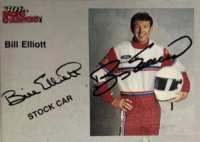 Bill Elliott Signed Card with COA