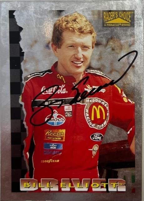 Bill Elliott Signed Card with COA