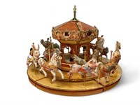 Porcelain Musical Carousel Tabletop Display.