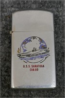 1960s US Saratoga CV60 67th Ftr Sq Zippo Lighter