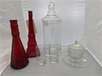 2 Glass Vases 14" - Glass Canister & More