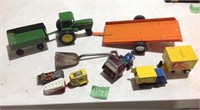 John Deere tractor/trailer and other