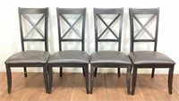 (4) Sinofurn Espresso Country Dining Chairs