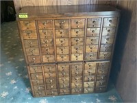Antique Remington Rand 60 drawer library file cabi