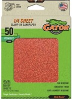Gator 50 Grit 1/4 Sheet Clamp-On Sandpaper