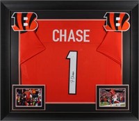 Ja'Marr Chase Authentic Signed Framed Jersey BAS