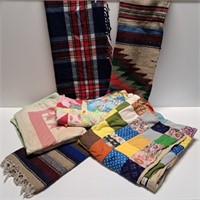 Vintage Scrappy Quilts, Indian Style Blanket
