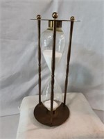 Large Vintage Brass Hourglass Sand Timer