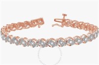 Diamond Muse 0.50cttw Rose Gold/Sterling Silver
