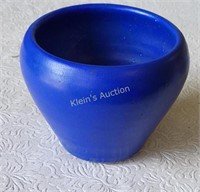antique arts & craft matt blue medium vase #509