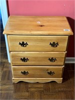 Small 3 Pine Drawer Chest of Drawers 24x14x26