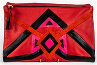Sandro Multicolor Leather Clutch / Handbag