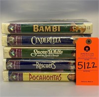 Various Walt Disney VHS Clamshell Tapes