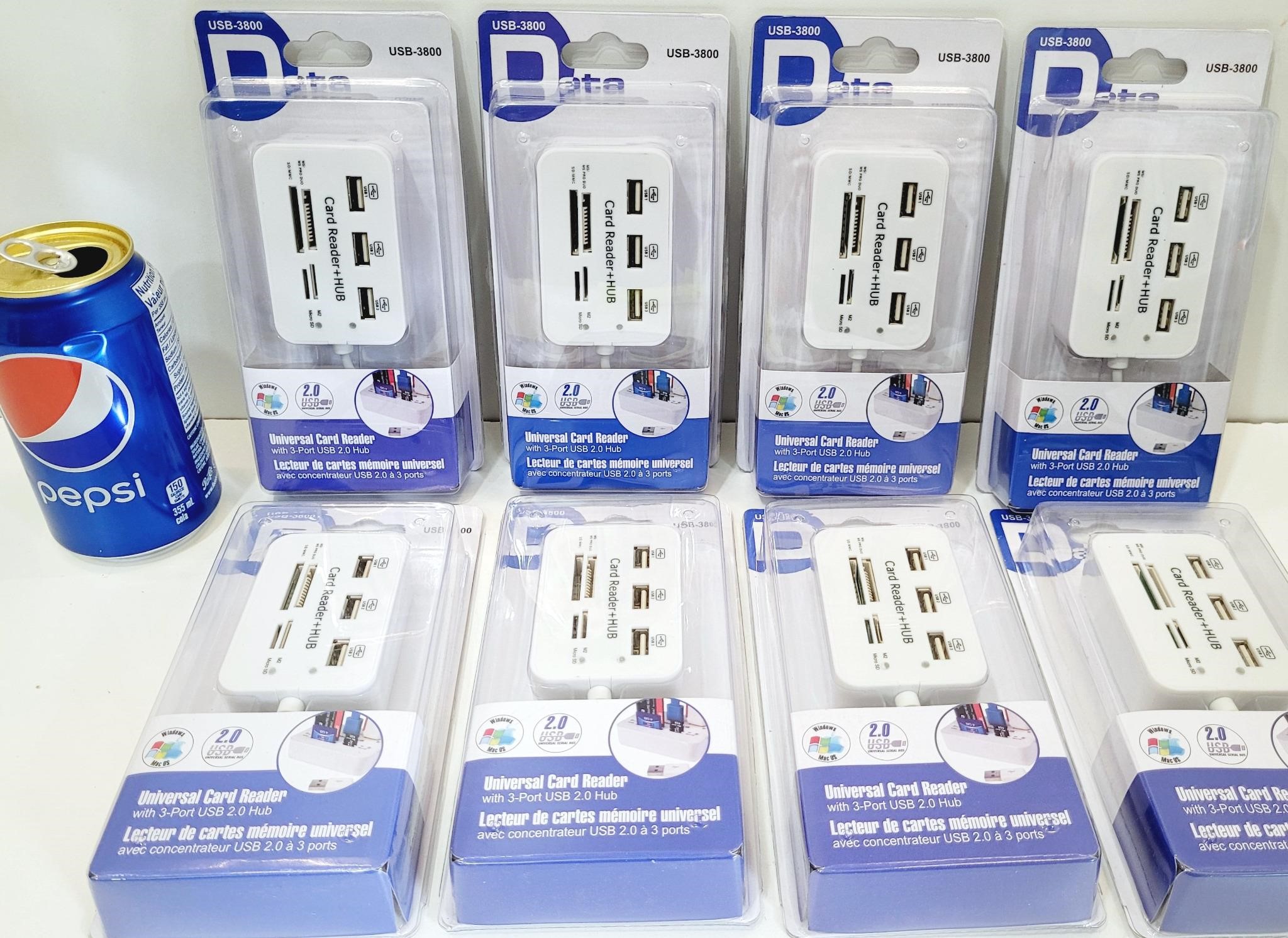 8 lecteurs de carte avec splitter 3 usb Neuf