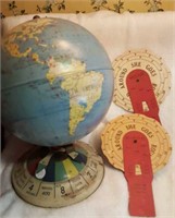Air race globe by Reprogle, 8" diameter