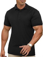 New, L size, KAWATA Men's Muscle Polo Shirts Dry