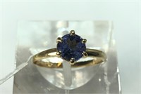 $800. 10kt. Tanzanite (0.90ct) Ring (Size 4.5)