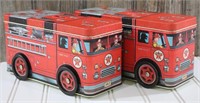 (2) Texaco 1997 Tin Fire Truck Bank