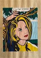 Roy Lichtenstein Mixed Media on Paper-Signed-COA