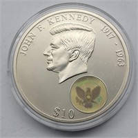 $10 .999 SILVER KENNEDY COIN