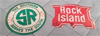 Pair of Train Emblem SR, Rock Island  (Qty 2)
