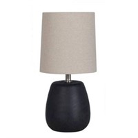 Polyresin Wood Accent Lamp Black 2qty