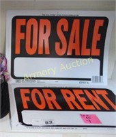 FOR SALE / RENT SIGN