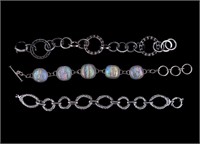 Sterling Silver Bracelets (3) (One Signed)