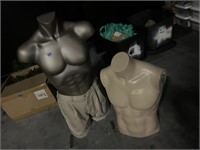 MALE MANNEQUIN TORSO BUSTS ASSORTED