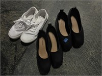 PAIRS OF SHOES - TIME-TRU (2) BLACK SIZE 7 & 7.5