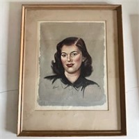 Vintage Original Portrait Painting Signed