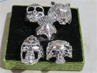 5 NICE GOTHIC RINGS